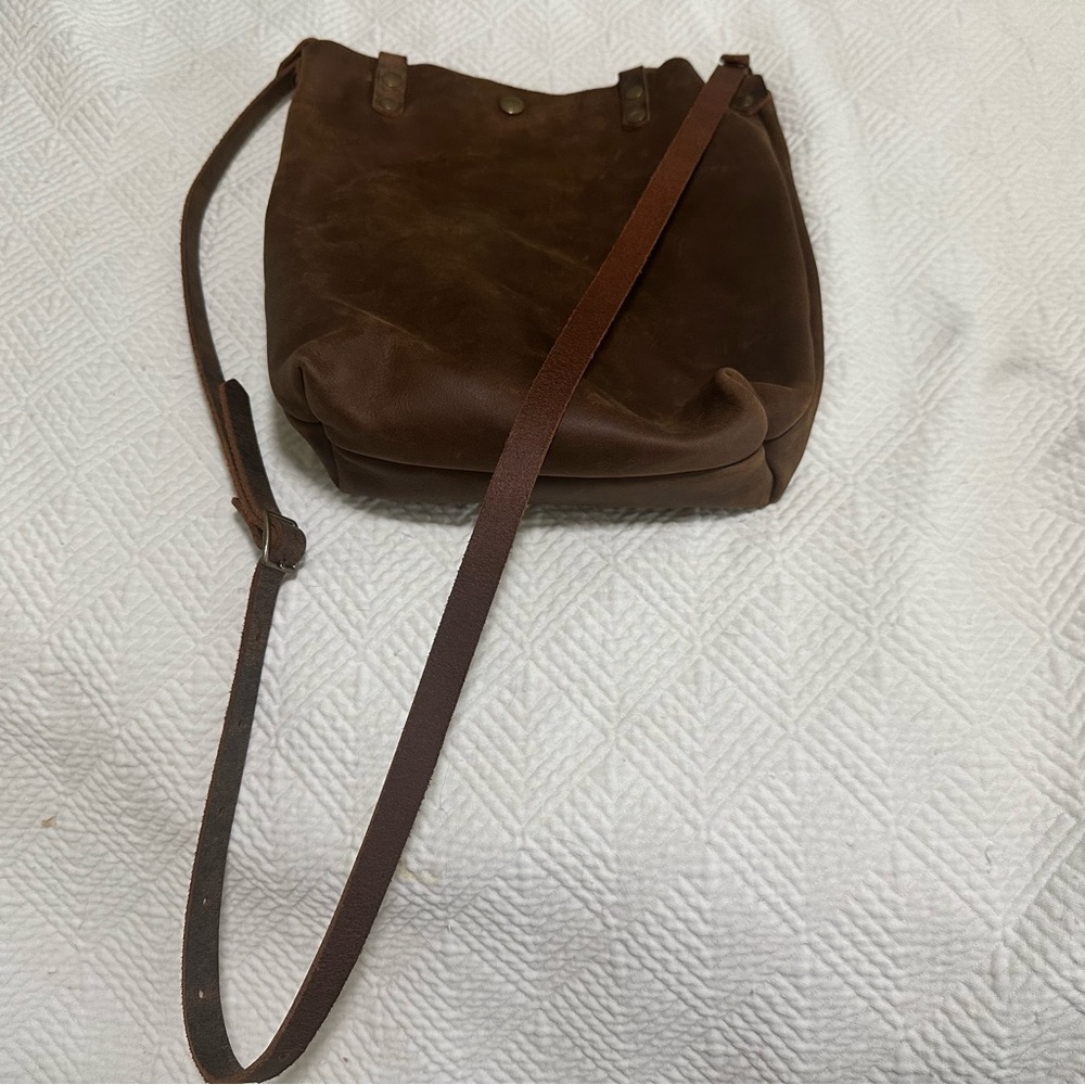 In Blue handmade leather purse (small)